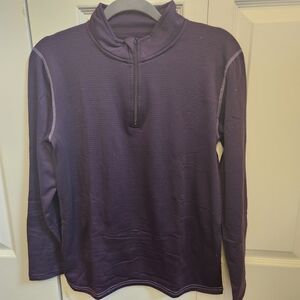 Elegant Women's Purple Half-Zip Pullover